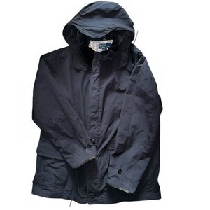 Polo Ralph Lauren Black Hooded Utility Field Jacket Corduroy Trim Size L